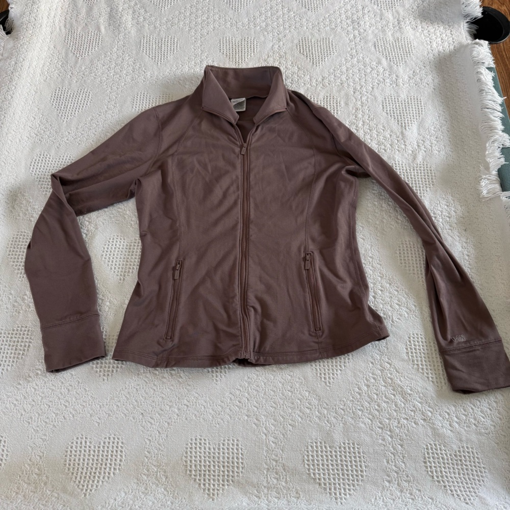 Victoria’s Secret PINK Active Brown Tight Workout Jacket (L)